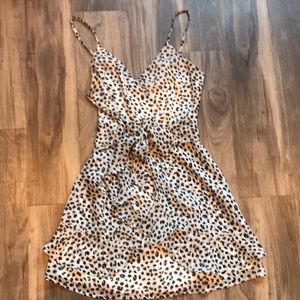 Lush Dalmatian print mini dress